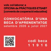 beca aprenentatge OFICINA PRACTIQUES ETSAB