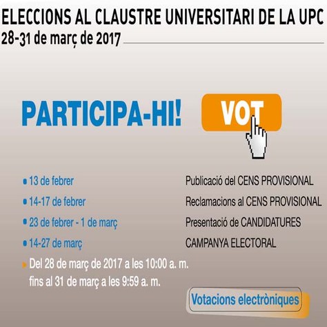 ELECCIONS CLAUSTRE UPC 2017