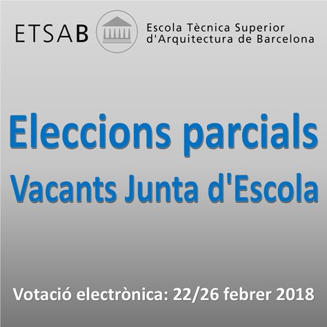 ELECCIONS VACANTS JUNTA D'ESCOLA