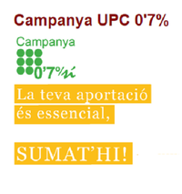 MATRÍCULA - CAMPANYA  UPC 0,7% - COOPERACIÓ PER AL DESENVOLUPAMENT