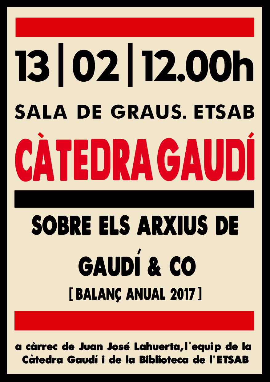 Presentació Càtedra Gaudí 2018